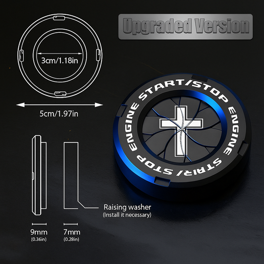 Rotary Push Start Stop Button Cover