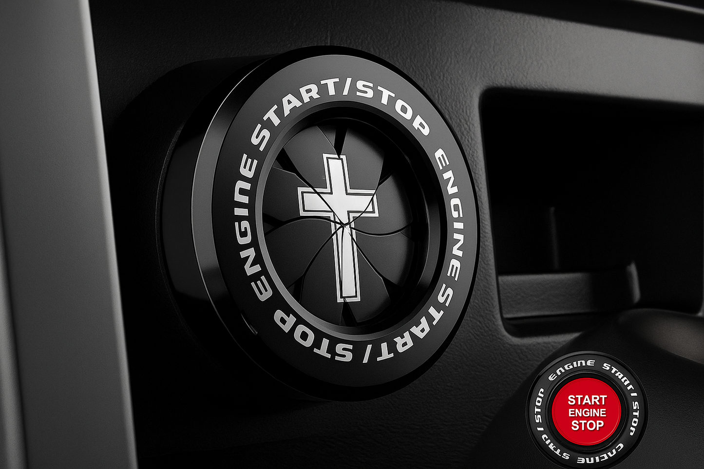 Rotary Push Start Stop Button Cover