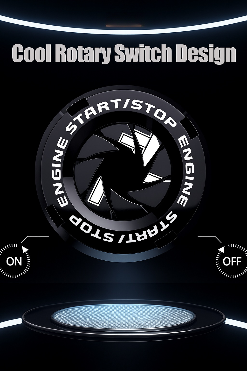 Rotary Push Start Stop Button Cover