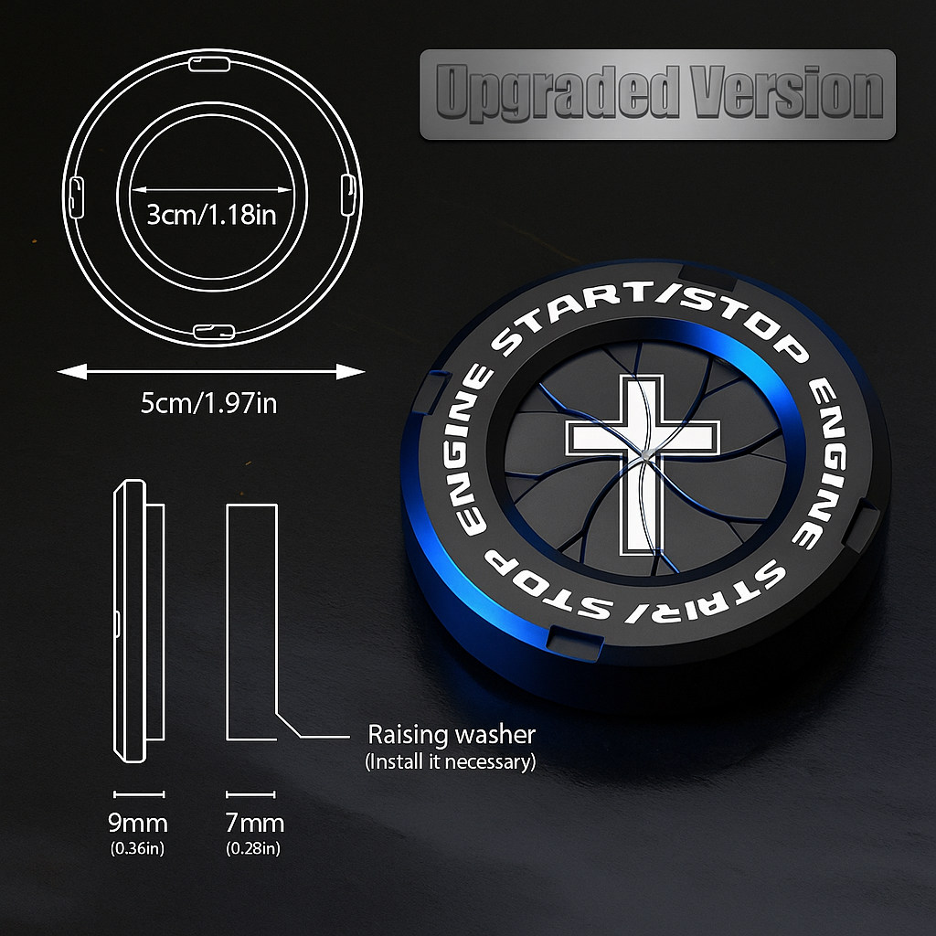 Rotary Push Start Stop Button Cover